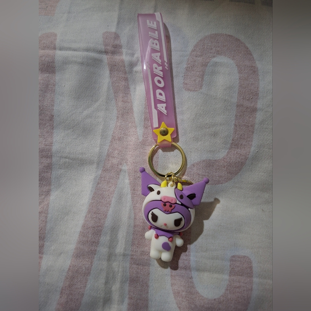 Kuromi Purple and White Adorable Keychain